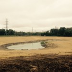 Shown here is the completed detention pond approximately 1000’ south of the 61st Ave. / Wisconsin St. intersection.